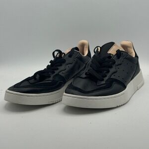 Adidas Supercourt Shoes Mens Size 6 Black White‎ Leather Low Top Sneakers Casual